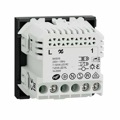 Schneider Electric Variateur Rotatif Wiser Unica NU351654W 2 Fils Zigbee Anthracite Mécanisme Seul 5 Schneider Electric Variateur Rotatif Wiser Unica NU351654W 2 Fils Zigbee Anthracite Mécanisme Seul – Image 3