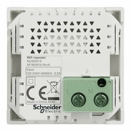 Schneider Electric Wifi Répéteur 300Mb/s 2.4 GHz Bornier Vis Unica NU360518 Blanc 2 Modules Mécanisme Seul 6 Schneider Electric Wifi Répéteur 300Mb/s 2.4 GHz Bornier Vis Unica NU360518 Blanc 2 Modules Mécanisme Seul – Image 4